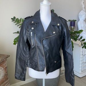 Faux Leather Moto Jacket